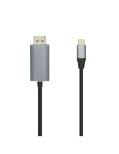 AISENS Cable conversor USB-C a Displayport 4K@60HZ, USB-C M-DP M, Negro, 0.8m