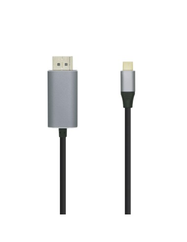 AISENS Cable conversor USB-C a Displayport 4K@60HZ, USB-C M-DP M, Negro, 0.8m