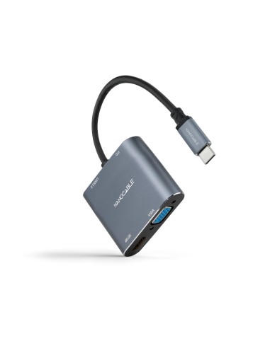 Nanocable Converosr USB-C a HDMI VGA USB3.0 PD