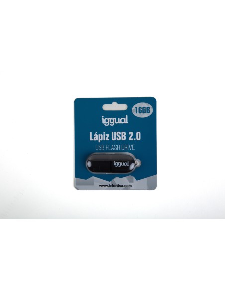 iggual Lápiz USB 2.0 16GB PEN16 negro