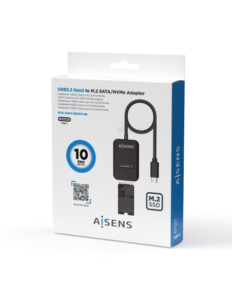 ADAPTADOR USB-C 3.1 GEN 2 A M2 AISENS M2D011-BK