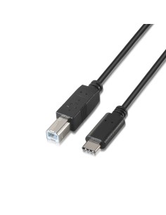 AISENS A107-0053 cable USB 1 m USB 2.0 USB C USB B Negro