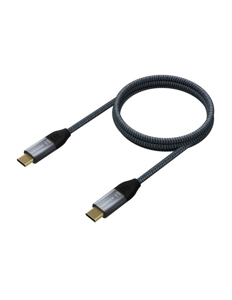 AISENS CABLE USB 2.0 ALUMINIO 5A 100W E-MARK USB-C M-USB-C M GRIS 2.0M