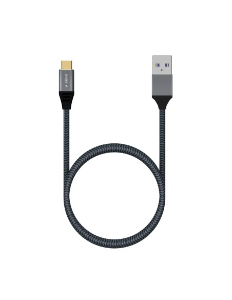 Aisens Cable USB 3.1 Gen2 Alu 3A CM-AM Gris 0.5M