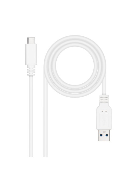 Nanocable Cable USB 3.1 Gen2 USB-C A 0,5 M Blanco