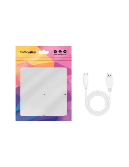 Nanocable Cable USB 3.1 Gen2 USB-C A 0,5 M Blanco
