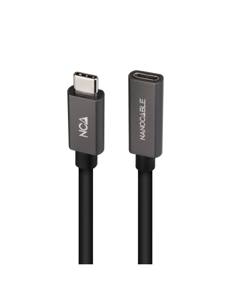 Nanocable Cable USB 3.2 Gen2 USB-C M H 0,5 M Negro
