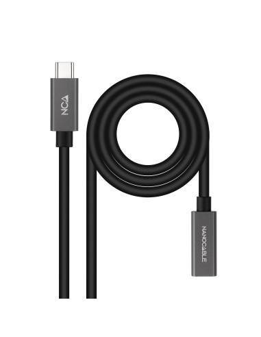 Nanocable Cable USB 3.2 Gen2 USB-C M H 1 M Negro