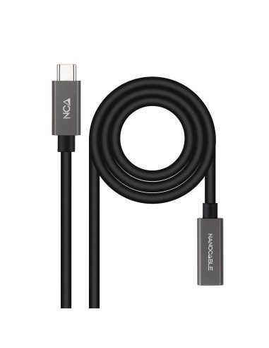 Nanocable Cable USB 3.2 Gen2 USB-C M H 1,5 M Negro