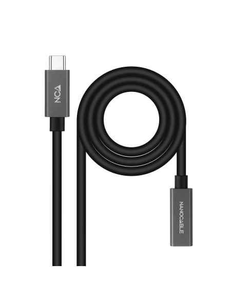 Nanocable Cable USB 3.2 Gen2 USB-C M H 1,5 M Negro