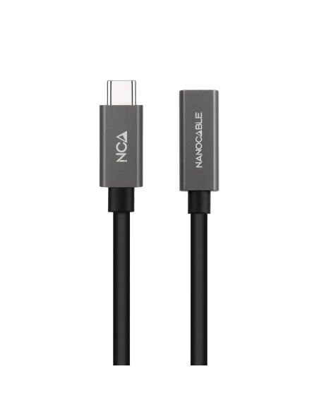 Nanocable Cable USB 3.2 Gen2 USB-C M H 1,5 M Negro