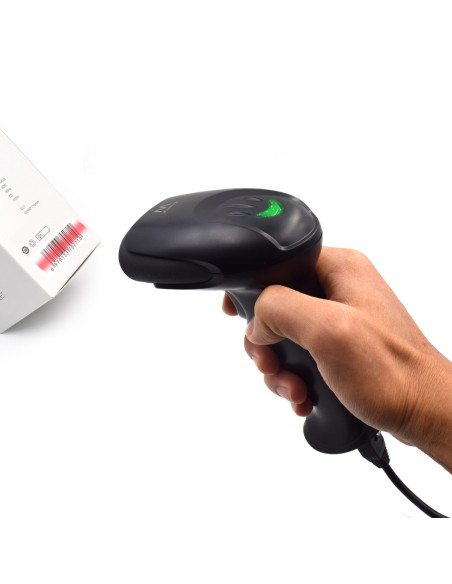 Ewent EW3420 lector de código de barras Lector de códigos de barras portátil 1D CCD Negro