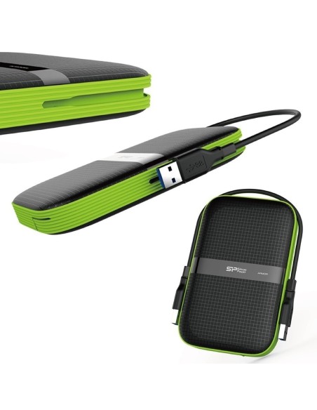 Silicon Power Armor A60 disco duro externo 4000 GB Negro, Verde