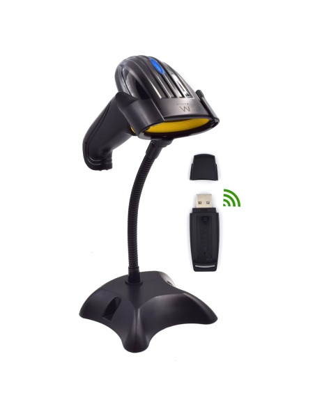 Ewent EW3430 lector de código de barras Lector de códigos de barras portátil 1D LED Negro
