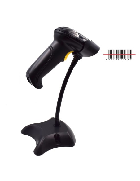 Ewent EW3430 lector de código de barras Lector de códigos de barras portátil 1D LED Negro