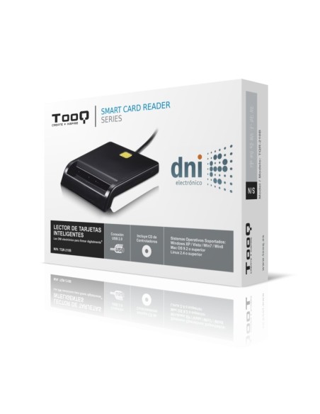 TooQ LECTOR DE TARJETA DNIe EXTERNO USB 2.0 NEGRO