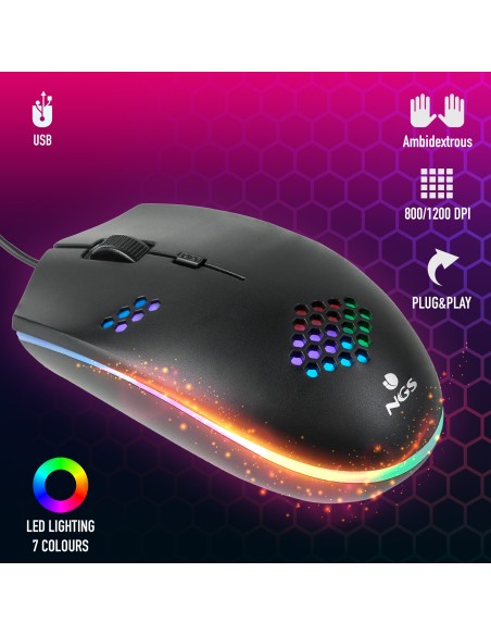NGS GMX-120 1200DPI Negro RGB