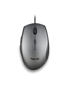 NGS WIRED ERGO SILENT MOUSE + USB TYPE C ADAP GRAY