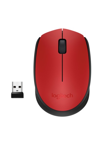 Logitech M171 Inalámbrico 1000DPI Rojo