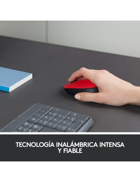 Logitech M171 Inalámbrico 1000DPI Rojo