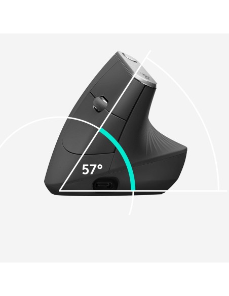 Logitech MX Vertical Inalámbrica 4000DPI Negro