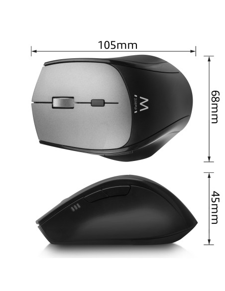 Ewent EW3245 Inalámbrico 2400DPI Gris