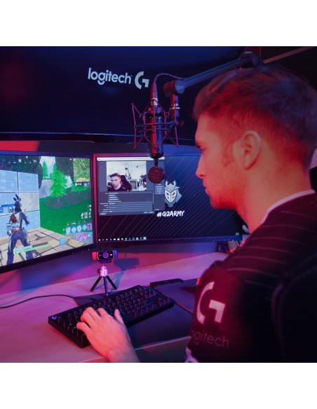 Logitech C922 cámara web 1920 x 1080 Pixeles USB Negro