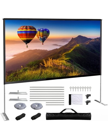 iggual Pantalla exterior portable 100" 221x124 cm