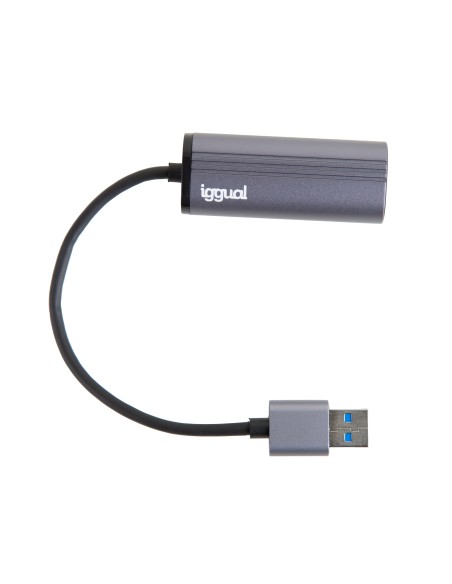 iggual Adaptador USB-A a RJ45 Gigabit SILVER