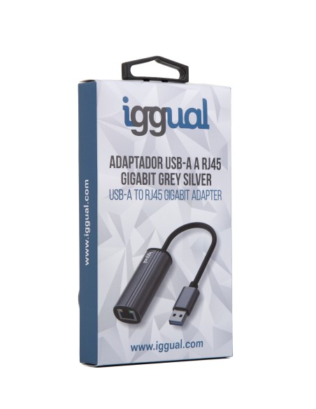 iggual Adaptador USB-A a RJ45 Gigabit SILVER