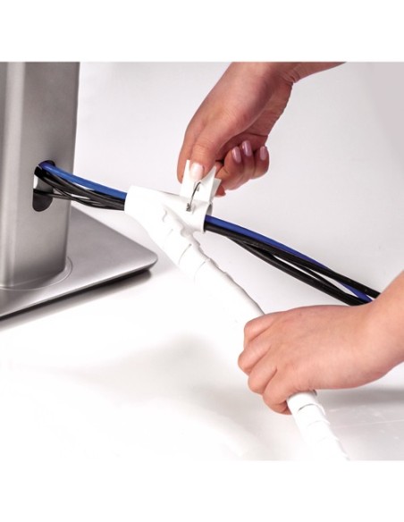 Fellowes CableZip Piso Tubo flexible para protección de cables Blanco