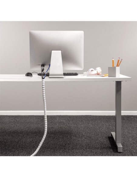 Fellowes CableZip Piso Tubo flexible para protección de cables Blanco