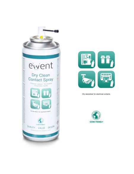 Ewent EW5614 kit de limpieza para computadora Pantallas   Plásticos, Universal Espray para limpieza de equipos 200 ml