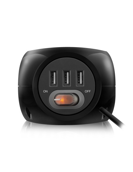 Ewent EW3938 adaptador e inversor de corriente Interior Negro