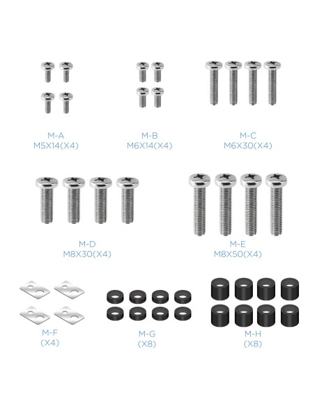 TOOQ SOPORTE DE PARED PARA PANTALLA 60"-100".MAX 130KG. NEGRO (LP41130F-B)