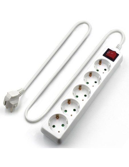 Ewent EW3916 base múltiple 1,5 m 5 salidas AC Interior Blanco