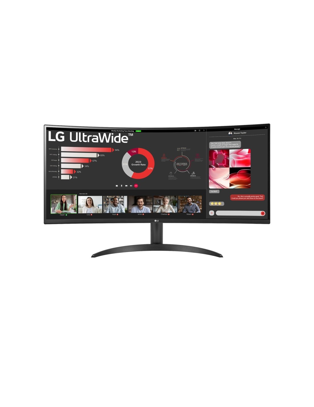 LG 34WR50QC-B.AEU pantalla para PC 86,4 cm (34) 3440 x 1440 Pixeles  UltraWide Quad HD LCD Negro