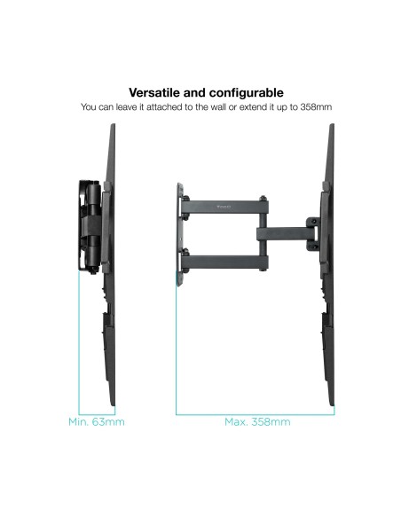 TooQ Soporte de pared para pantallas 32”- 55”