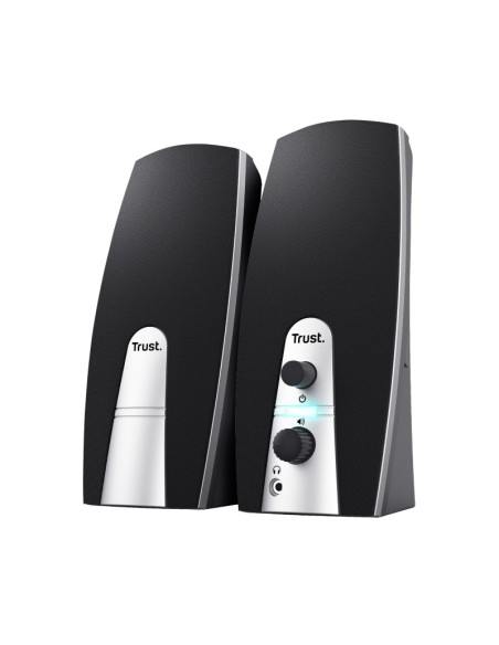 Trust 24660 conjunto de altavoces 5 W Negro, Metálico 2.0 canales
