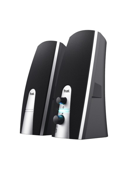 Trust 24660 conjunto de altavoces 5 W Negro, Metálico 2.0 canales