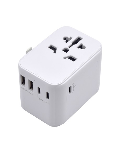 EWENT ADAPTADOR UNIVERSAL DE VIAJE+2USB Y 3USB-C
