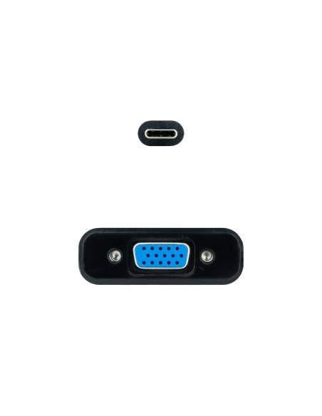 Nanocable Conversor USB-C M a VGA H Negro 10cm
