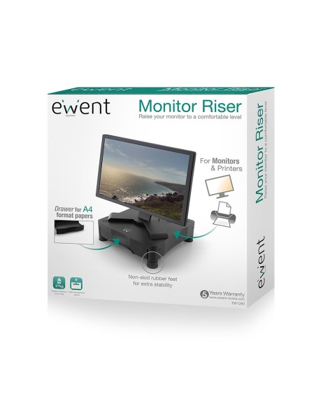 Ewent EW1280 soporte para monitor Independiente Negro