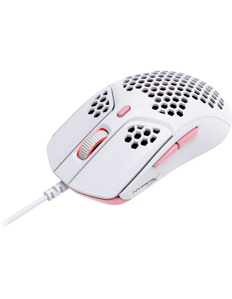 HP HyperX Pulsefire Hasta Whitepink 3200DPI Blanco