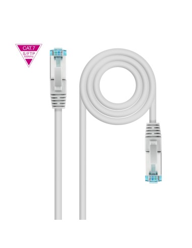Nanocable Cable de Red Cat.7 600MHZ LSZH SFTP PIMF AWG26, Gris, 1 m