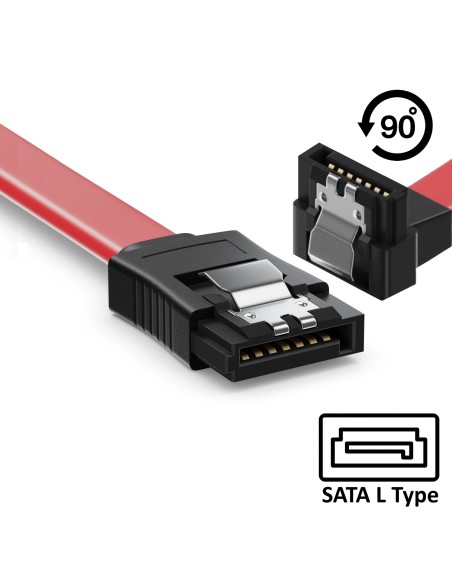 Ewent EC1514 cable de SATA 0,5 m SATA 7-pin Negro, Rojo