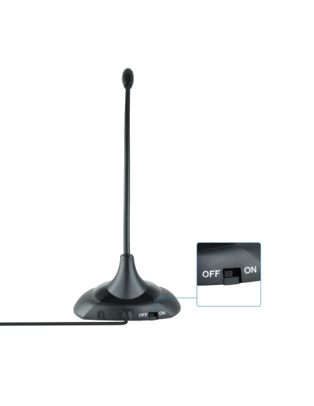 TooQ TQMM-213 micrófono Negro Micrófono para ordenador portátil