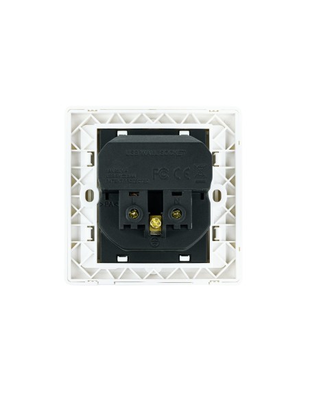 Nanocable Base de enchufe de pared tipo schuko con 2 tomas USB Max. 2.4A, blanca