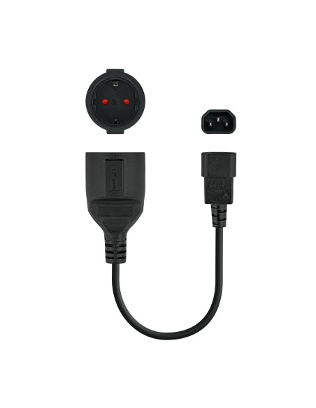 Nanocable CABLE ADAPTADOR C14 M a CEE7 H, 25 CM