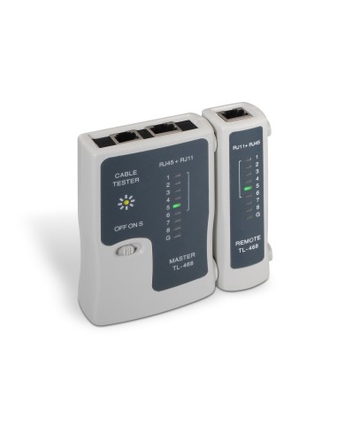 AISENS A142-0312 comprobador de cables de red Comprobador de cables UTP STP Gris